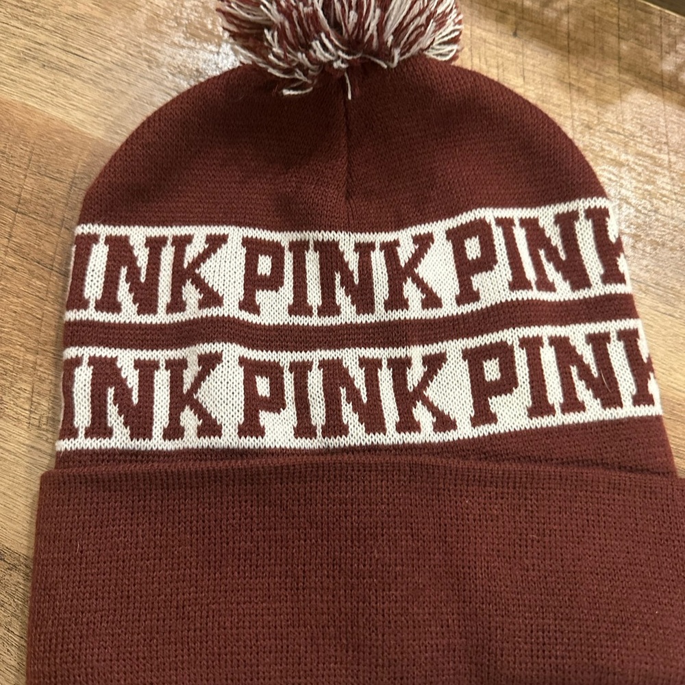 PINK Victoria's Secret Maroon Beanie